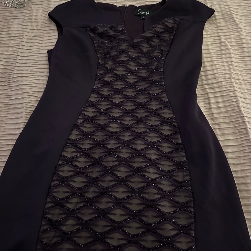 slim purple dress